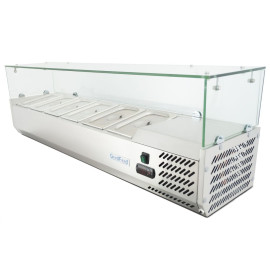 Вітрина холодильна для топінгу GoodFood  GF-VRX1500/380-H6C - 2