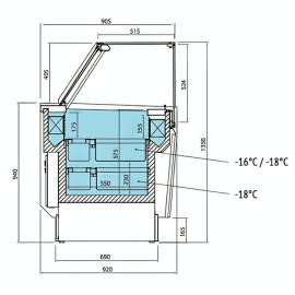 Витрина морозильная GGM Gastro ESTI15HB - 4