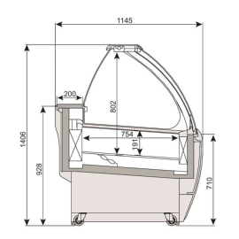 Вітрина для морозива GGM Gastro ESIA101 - 3