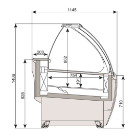 Витрина для мороженого GGM Gastro ESIA151 - 3
