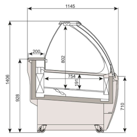 Вітрина для морозива GGM Gastro ESIA201 - 3