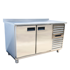 Стол холодильный двухдверный Техма СХ2Д1Б-Н-Т (1400/600/850)