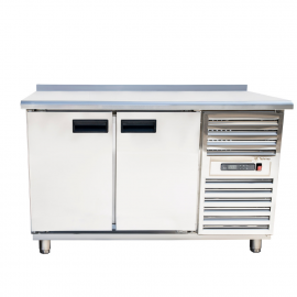 Стол холодильный двухдверный Техма СХ2Д1Б-Н-Т (1400/600/850) - 2