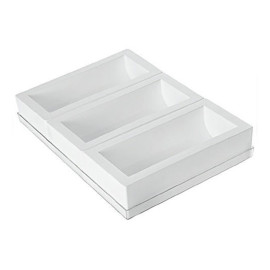 BUCHE/3 Форма силіконова 250X90 мм, h70 мм, v1300 ml (3 шт + таця) - 2