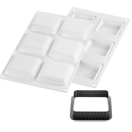 KIT TARTE RING SQUARE 80x80 MM Форма из резины - 2