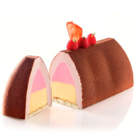 INSERT GIANDUIA/4 Форма силіконова "бюш" 225х60 мм, h 69 мм, v= 0,6 л - 4 шт.+таця - 2