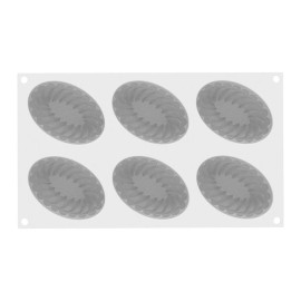 PLEINCOEUR OVAL 145 Форма силіконова 124X84 h43 мм ( 6x145 мл) - 3