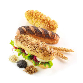 MINI BAGUETTE BREAD Форма силіконова на 4 булочки 170x55 h20 мм - 2