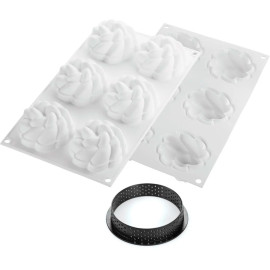 KIT TARTE RING FLEUR D80 MM Форма из резины - 2