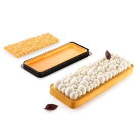 KIT TARTE RING BUBBLE 265x105 MM Форма силіконова 250x85х20 мм + 1 кільце (265x105х20 мм) - 1 форма - 2