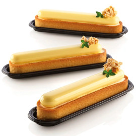 KIT TARTE RING OBLONG 146x34 MM Форма силіконова 133 x 21 h12 mm + 6 кілець  (146 x 35 mm) - 1*6 фор