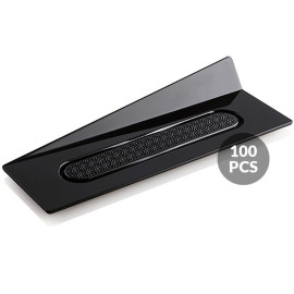 SET 100 BLACK TRAYS - RECTANGLE 140X40 MM Подложка