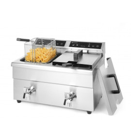 Фритюрница индукционная Kitchen Line - двойная 580x485x(H)406 Hendi (215029) - 3