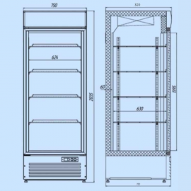 Холодильна шафа Juka VD75G - 5