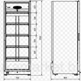 Холодильный шкаф Juka VD75GА - 2