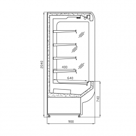 Пристінна холодильна гірка (регал) COLD REMO R-14 - 2
