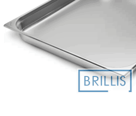 Гастроемкость Brillis н/ж сталь GN 2/1-65 мм (650x530x65мм) - 2