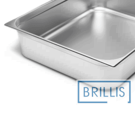 Гастроемкость Brillis н/ж сталь GN 2/1-150 мм (650x530x150мм) - 2